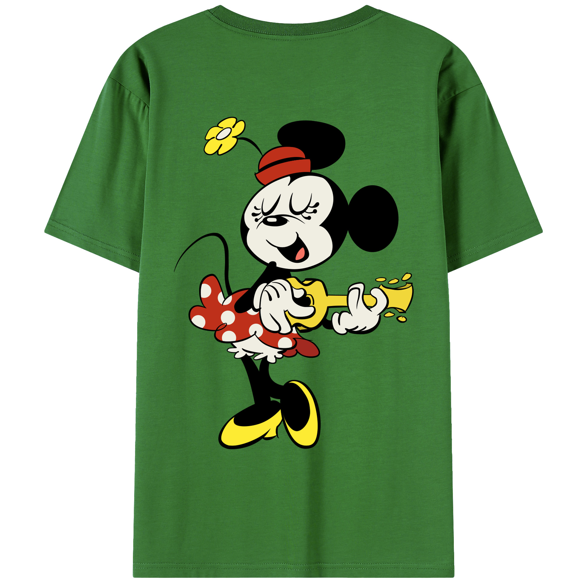 （画像用） ミッキーマウス Mickey Mouse レディース半袖Tシャツ(バックプリント)